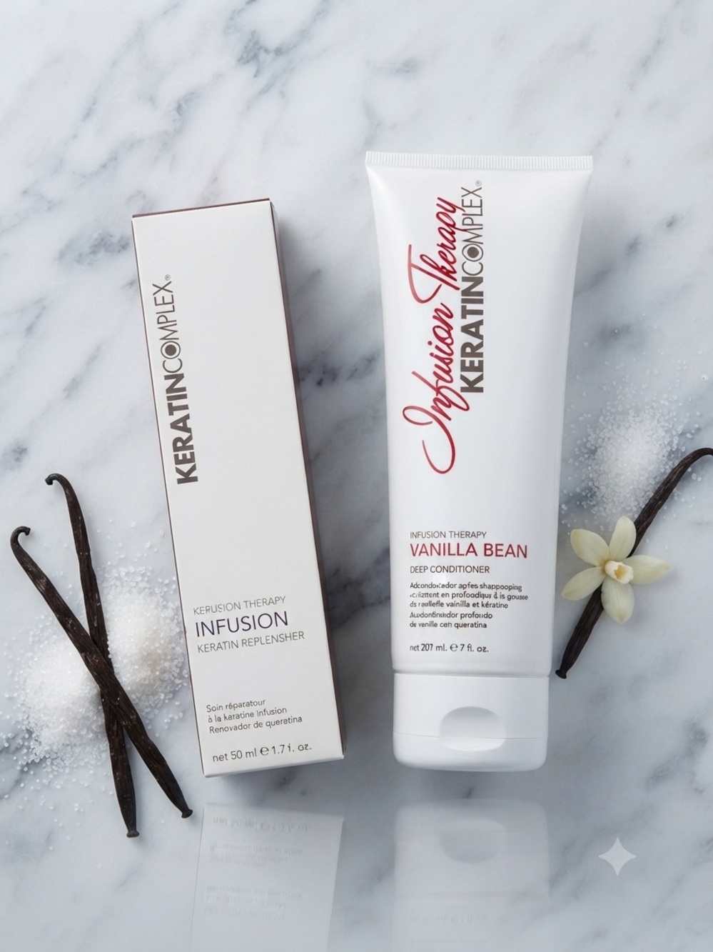 Keratin Complex Infusion Therapy Vanilla Bean Deep Conditioner - White